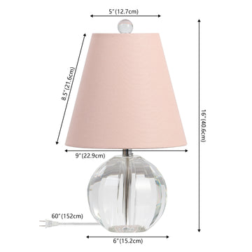 Goddard 16" Crystal Ball/Metal LED Table Lamp - JONATHAN Y